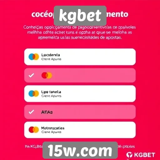 Opções de pagamento disponíveis na KGBet